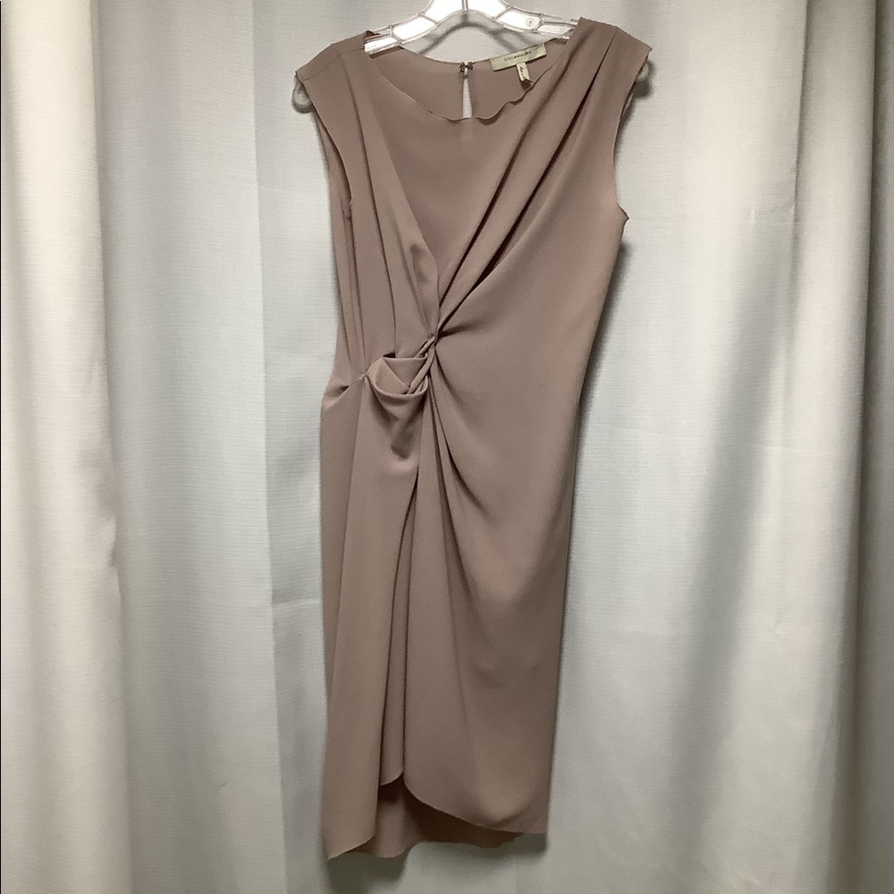 BCBGRunway origami dress with slip. Mauve szXS